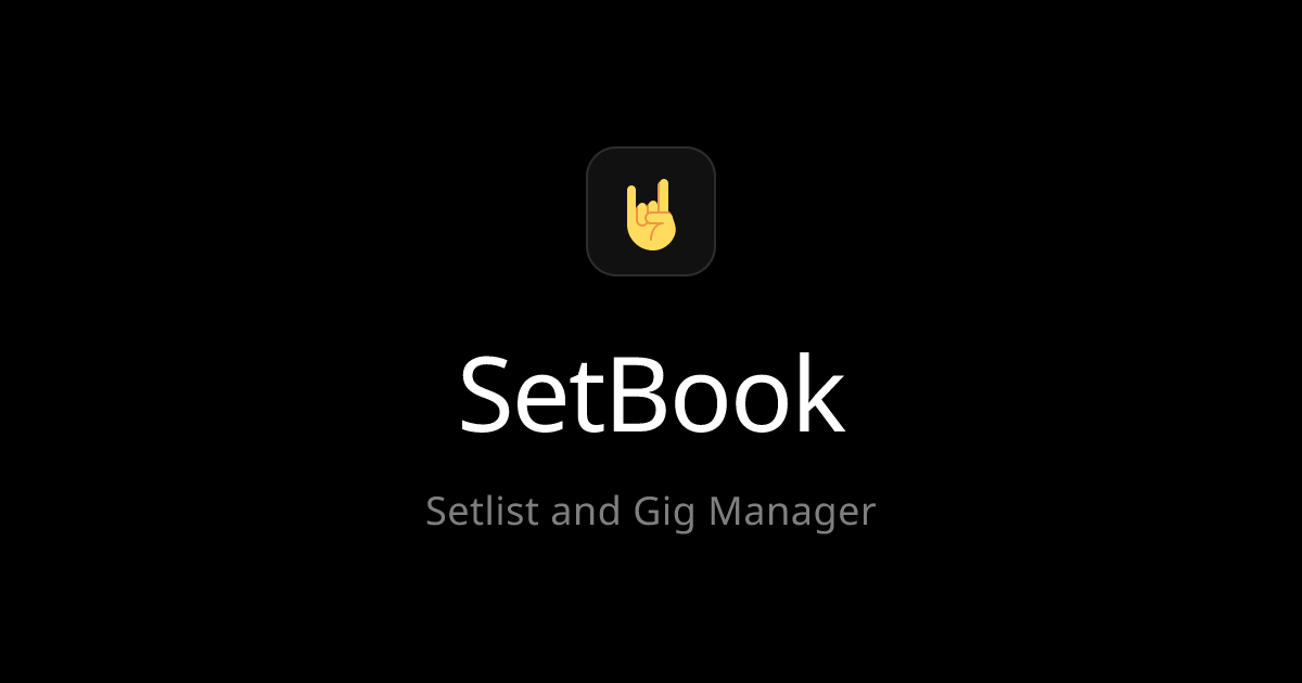 SetBook — Gig & Setlist Management for Musicians & Bands